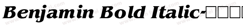 Benjamin Bold Italic字体转换